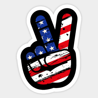 Peace Signs USA Sticker